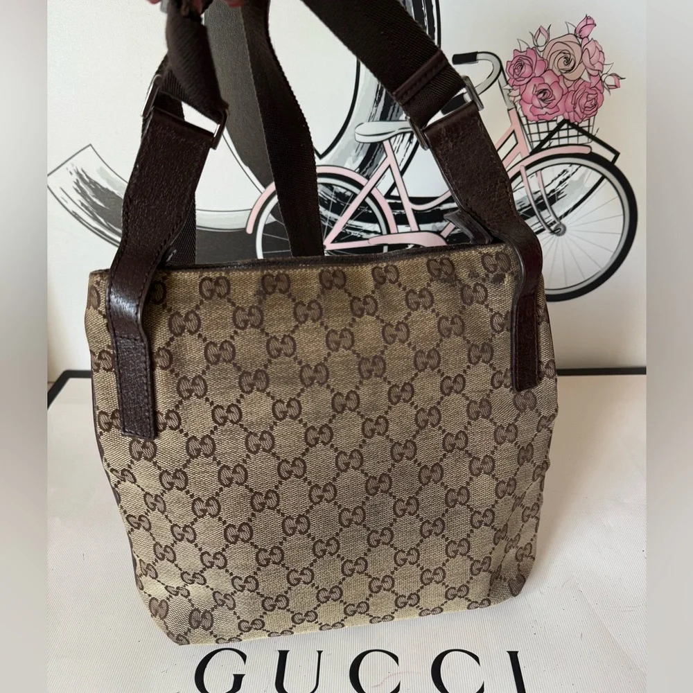 Gucci Vintage GG Monogram Canvas Shoulder Bag - Picture 7 of 15